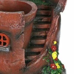7.48" Resin Solar Fairy House Flower Pot - Exhart -Cheap Garden Decor Store unnamed file 4163