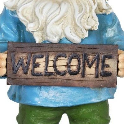 13" Resin Good Time Welcome Willis Sign Gnome - Exhart 4 13" Resin Good Time Welcome Willis Sign Gnome - Exhart - Image 2