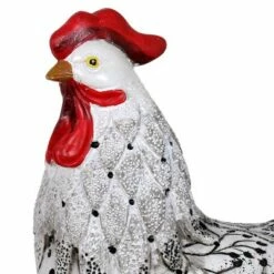 9.84" Resin Rooster Statue Black/White - Exhart -Cheap Garden Decor Store unnamed file 4185