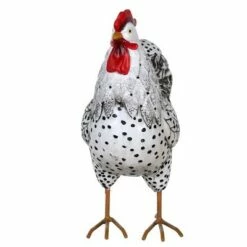 9.84" Resin Rooster Statue Black/White - Exhart -Cheap Garden Decor Store unnamed file 4187