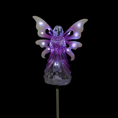 39.25" Metal Angel Solar Stake Purple - Exhart 5 39.25" Metal Angel Solar Stake Purple - Exhart - Image 3