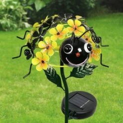 26.18" Metal Solar Bumble Bee Stake - Exhart -Cheap Garden Decor Store unnamed file 4206