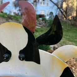 Backyard Expressions 24" Metal Cow Garden Stake White/Tan/Black -Cheap Garden Decor Store unnamed file 4218