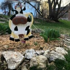 Backyard Expressions 24" Metal Cow Garden Stake White/Tan/Black -Cheap Garden Decor Store unnamed file 4220