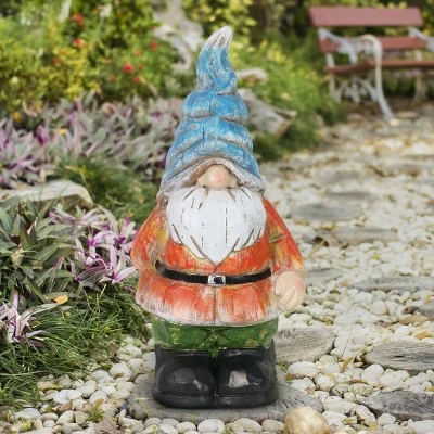 17.52" Resin Wrinkled Hat Gnome Statue - Exhart 3 17.52" Resin Wrinkled Hat Gnome Statue - Exhart