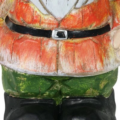 17.52" Resin Wrinkled Hat Gnome Statue - Exhart 6 17.52" Resin Wrinkled Hat Gnome Statue - Exhart - Image 4