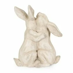 17.75" Concrete Intrare Outdoor Rabbit Couple Garden Statue - White - Christopher Knight Home -Cheap Garden Decor Store unnamed file 423