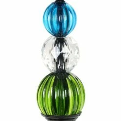 29.5" Crackle Glass Solar Ball and Beaded Stake Blue - Exhart -Cheap Garden Decor Store unnamed file 4230