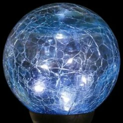 29.5" Crackle Glass Solar Ball and Beaded Stake Blue - Exhart -Cheap Garden Decor Store unnamed file 4232