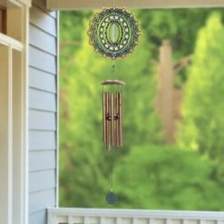 41" Metal Laser Cut Blue Starburst Wind Chime Spinner Blue - Exhart -Cheap Garden Decor Store unnamed file 4249