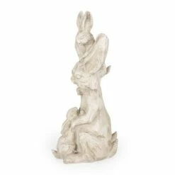 23.5" Concrete Haston Outdoor Rabbit Family Garden Statue - White - Christopher Knight Home -Cheap Garden Decor Store unnamed file 431