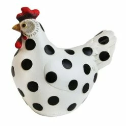 8.46" Resin Polka Dot Garden Hen Statue - Exhart Black/white 12 8.46" Resin Polka Dot Garden Hen Statue - Exhart Black/white -Cheap Garden Decor Store unnamed file 4311