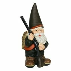13.39" Resin Hunting Harry Garden Gnome Brown- Exhart -Cheap Garden Decor Store unnamed file 4327