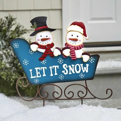 The Lakeside Collection Lakeside Metal Sleigh Stake for Christmas - Outdoor Christmas Decoration 5 The Lakeside Collection Lakeside Metal Sleigh Stake for Christmas - Outdoor Christmas Decoration - Image 4