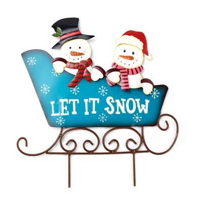 The Lakeside Collection Lakeside Metal Sleigh Stake for Christmas - Outdoor Christmas Decoration 6 The Lakeside Collection Lakeside Metal Sleigh Stake for Christmas - Outdoor Christmas Decoration - Image 5