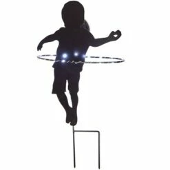The Lakeside Collection Lakeside Solar Lighted Silhouette Kid Garden Stake with Multiple Functions -Cheap Garden Decor Store unnamed file 4348