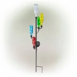 Alpine Corporation 37" Glass/Iron Solar Bottle Tree Stake -Cheap Garden Decor Store unnamed file 4352