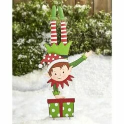 The Lakeside Collection Lakeside Christmas Elf Garden Stake - Holiday Yard Decoration