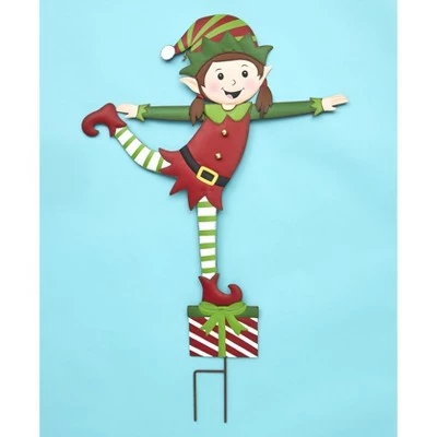 The Lakeside Collection Lakeside Christmas Elf Garden Stake - Holiday Yard Decoration 5 The Lakeside Collection Lakeside Christmas Elf Garden Stake - Holiday Yard Decoration - Image 3