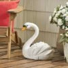Concrete Krass Outdoor Swan Garden Statue - White - Christopher Knight Home -Cheap Garden Decor Store unnamed file 437