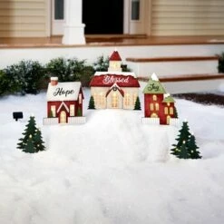 The Lakeside Collection Lakeside Lighted Village Stakes - Farmhouse Holiday Decor - Set of 5 -Cheap Garden Decor Store unnamed file 4382