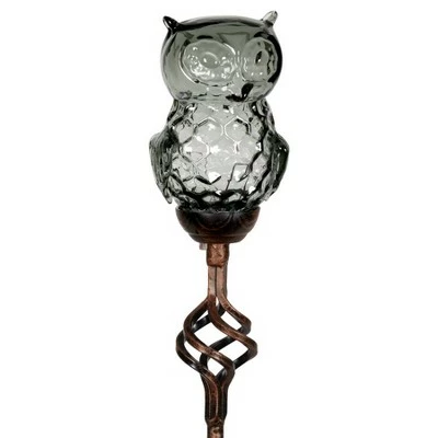 32" Solar Resin/Glass Owl Garden Stake Bronze - Exhart 6 32" Solar Resin/Glass Owl Garden Stake Bronze - Exhart - Image 5
