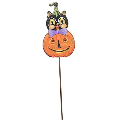 Round Top Collection Halloween 26.0" Vintage Cat In Pumpkin Retro Garden Stake - Decorative Garden Stakes 3 Round Top Collection Halloween 26.0" Vintage Cat In Pumpkin Retro Garden Stake - Decorative Garden Stakes