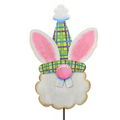 Round Top Collection Easter 29.0" Bunny Gnome Garden Stake Holiday Bunny Face - Decorative Garden Stakes 4 Round Top Collection Easter 29.0" Bunny Gnome Garden Stake Holiday Bunny Face - Decorative Garden Stakes - Image 2