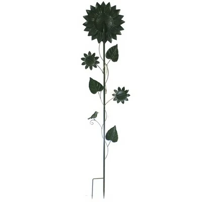 Direct International Home & Garden 60.0" Turquoise Sunflower Stake Yard Decor Flower Poke Direct Designs International - Decorative Garden Stakes 4 Direct International Home & Garden 60.0" Turquoise Sunflower Stake Yard Decor Flower Poke Direct Designs International - Decorative Garden Stakes - Image 2