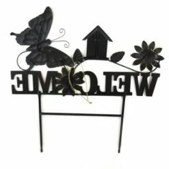 Direct International Home & Garden 20.5" Butterfly Welcome Sign Poke Yard Decor Planter Stake Direct Designs International - Decorative Garden Stakes -Cheap Garden Decor Store unnamed file 4568