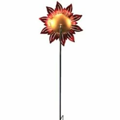 Home & Garden 55.0" Orange/Red Mosaic Flower Stake Outdoor Decor Regal Art & Gift - Decorative Garden Stakes