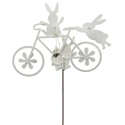 Home & Garden 28.5" Bunny Bicycle Daisies Round Top Collection - Decorative Garden Stakes 3 Home & Garden 28.5" Bunny Bicycle Daisies Round Top Collection - Decorative Garden Stakes