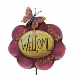 Home & Garden 34.25" Welcome Flower Butterfly Round Top Collection - Decorative Garden Stakes 5 Home & Garden 34.25" Welcome Flower Butterfly Round Top Collection - Decorative Garden Stakes -Cheap Garden Decor Store unnamed file 4592