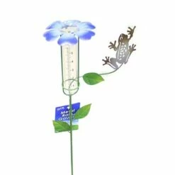 Gold Crest Distribution Home & Garden 20.0" Flower Top Rain Guage Yard Decor Stake Gold Crest Distributing - Decorative Garden Stakes