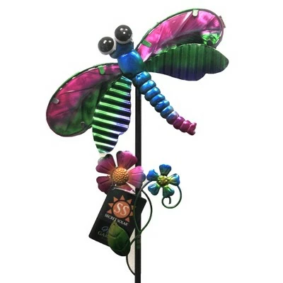 Home & Garden 36.0" Secret Solar Garden Stake Dragonfly Bird Butterfly Dragonfly Evergreen Enterprises Inc - Decorative Garden Stakes 4 Home & Garden 36.0" Secret Solar Garden Stake Dragonfly Bird Butterfly Dragonfly Evergreen Enterprises Inc - Decorative Garden Stakes - Image 2
