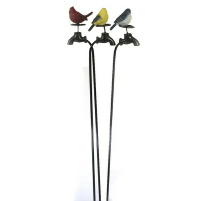 Direct International Home & Garden 37.0" Summer Birds Water Spigot Pokes Set / 3 Yard Decor Stake Direct Designs International - Decorative Garden Stakes 4 Direct International Home & Garden 37.0" Summer Birds Water Spigot Pokes Set / 3 Yard Decor Stake Direct Designs International - Decorative Garden Stakes - Image 2