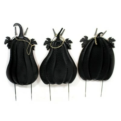 Direct International Home & Garden 22.5" Three Metal Pumpkin Stakes Set/3 Halloween Decorations Direct Designs International - Decorative Garden Stakes 3 Direct International Home & Garden 22.5" Three Metal Pumpkin Stakes Set/3 Halloween Decorations Direct Designs International - Decorative Garden Stakes - Image 2