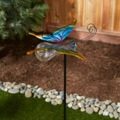 Zingz & Thingz Zingz & Thingz 9.5" Cast Iron Butterfly Glow Bug Solar Stake -Cheap Garden Decor Store unnamed file 4685