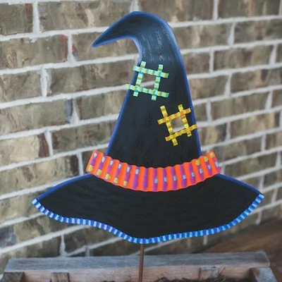 Round Top Collection Halloween 37.0" Witch Way Hat Spooky Hang Or Stake - Decorative Garden Stakes 4 Round Top Collection Halloween 37.0" Witch Way Hat Spooky Hang Or Stake - Decorative Garden Stakes - Image 2