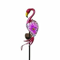 29" Metal Elegant Flamingo Solar Bird Stake - Ultimate Innovations Lavender -Cheap Garden Decor Store unnamed file 4714