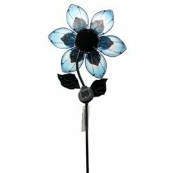 Home & Garden 50.0" Solar Giant Flower Stake Blue Led String Lights Cally Regal Art & Gift - Decorative Garden Stakes