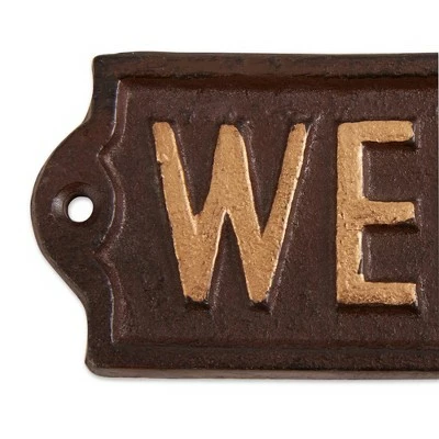 Zingz & Thingz Zingz & Thingz Cast Iron Welcome Sign Dark Brown 6 Zingz & Thingz Zingz & Thingz Cast Iron Welcome Sign Dark Brown - Image 5
