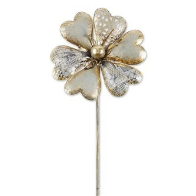 Zingz & Thingz Zingz & Thingz 9.75" Metal Flower Garden Stake Silver 6 Zingz & Thingz Zingz & Thingz 9.75" Metal Flower Garden Stake Silver - Image 5