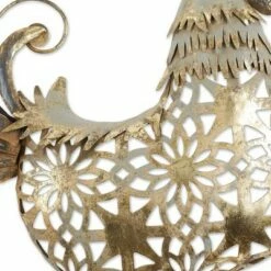 Zingz & Thingz Zingz & Thingz 9.25" Iron Rooster Garden Stake Gold