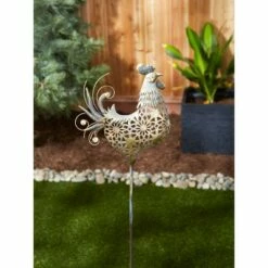 Zingz & Thingz Zingz & Thingz 9.25" Iron Rooster Garden Stake Gold -Cheap Garden Decor Store unnamed file 4767