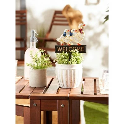 Zingz & Thingz Zingz & Thingz Cast Iron Ducks Welcome Sign 4 Zingz & Thingz Zingz & Thingz Cast Iron Ducks Welcome Sign - Image 2
