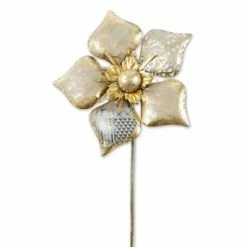 Zingz & Thingz Zingz & Thingz 12.5" Iron Flower Garden Stake Silver -Cheap Garden Decor Store unnamed file 4793