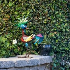 Alpine Corporation Alpine 19" Wild Tropical Metal Rooster