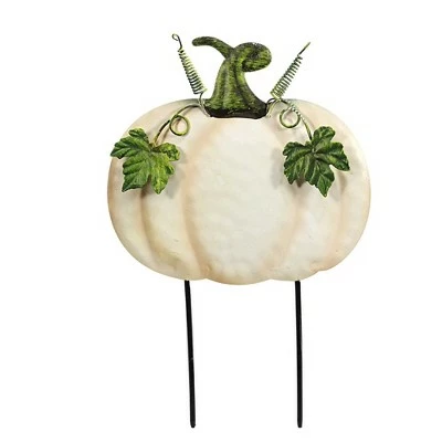 Direct International Home & Garden 14.5" 4 Med Multi. Colored Pumpkins Fall Out Side Metal Plants Direct Designs International - Decorative Garden Stakes 3 Direct International Home & Garden 14.5" 4 Med Multi. Colored Pumpkins Fall Out Side Metal Plants Direct Designs International - Decorative Garden Stakes