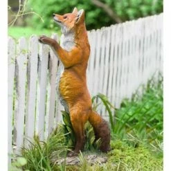 Wind & Weather Lifelike Indoor/Outdoor Resin Standing Fox Statue